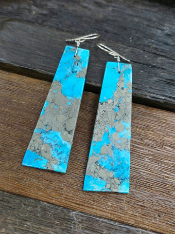 Mini Zuni Hanging Hoops with Dangles by Mike Bitsie