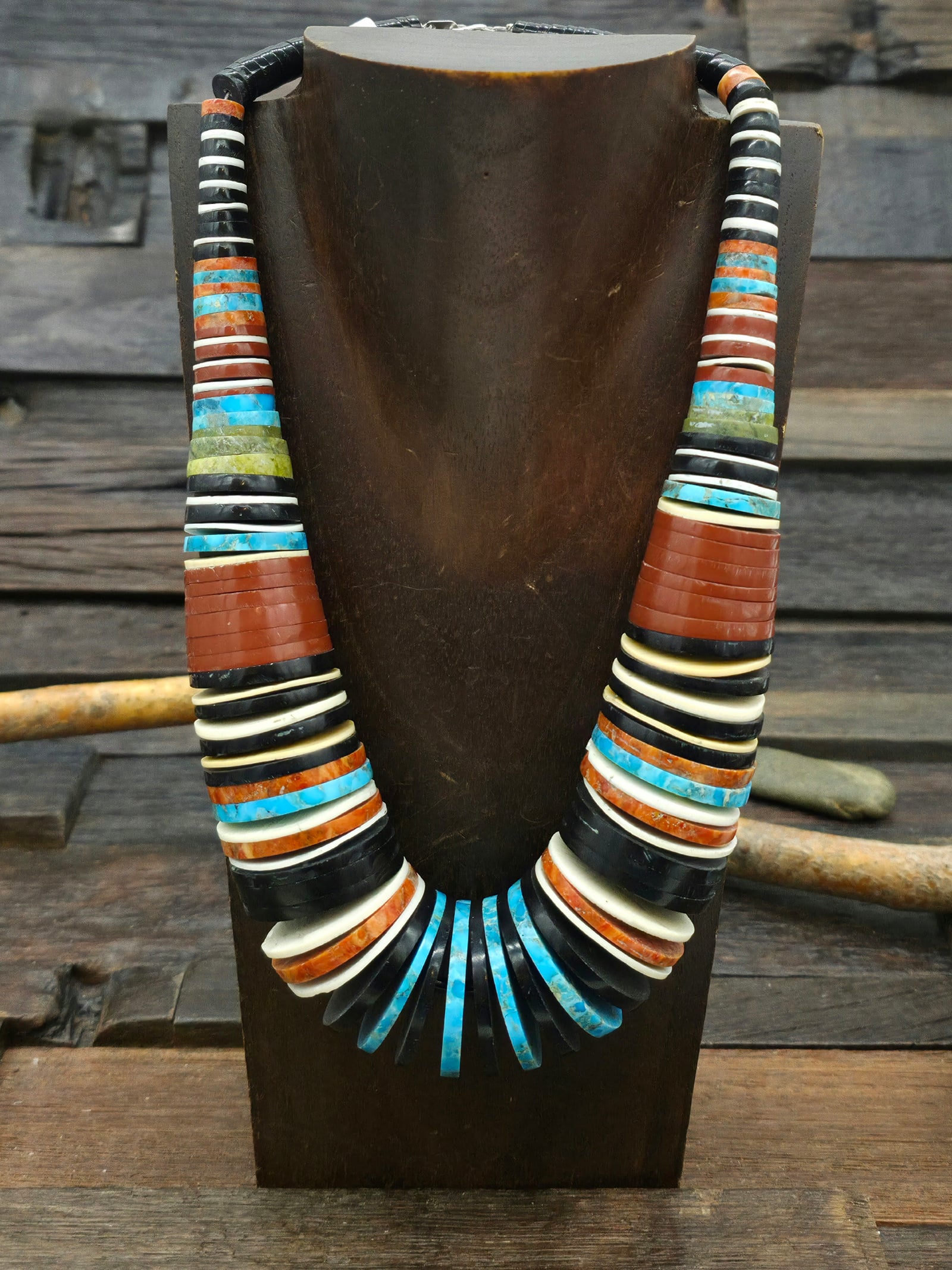 Multi Stone Necklace by Pula Calabaza - 20 in.