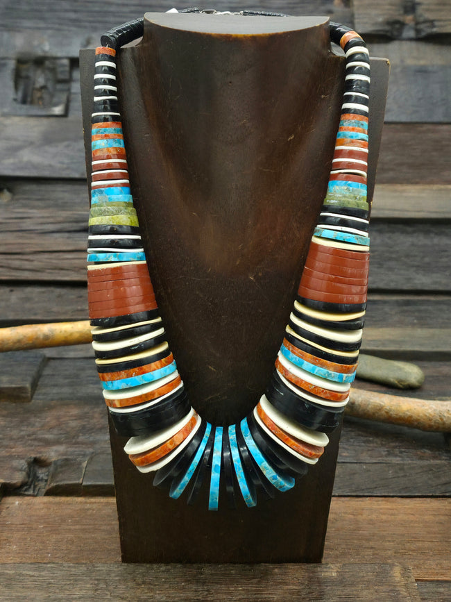 Multi Stone Necklace by Pula Calabaza - 20 in.