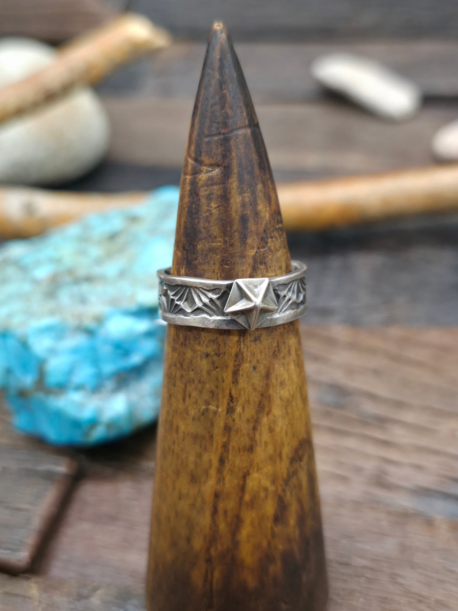 Stamped Sterling Silver Starshot Ring by Sunshine Reeves - Size 11