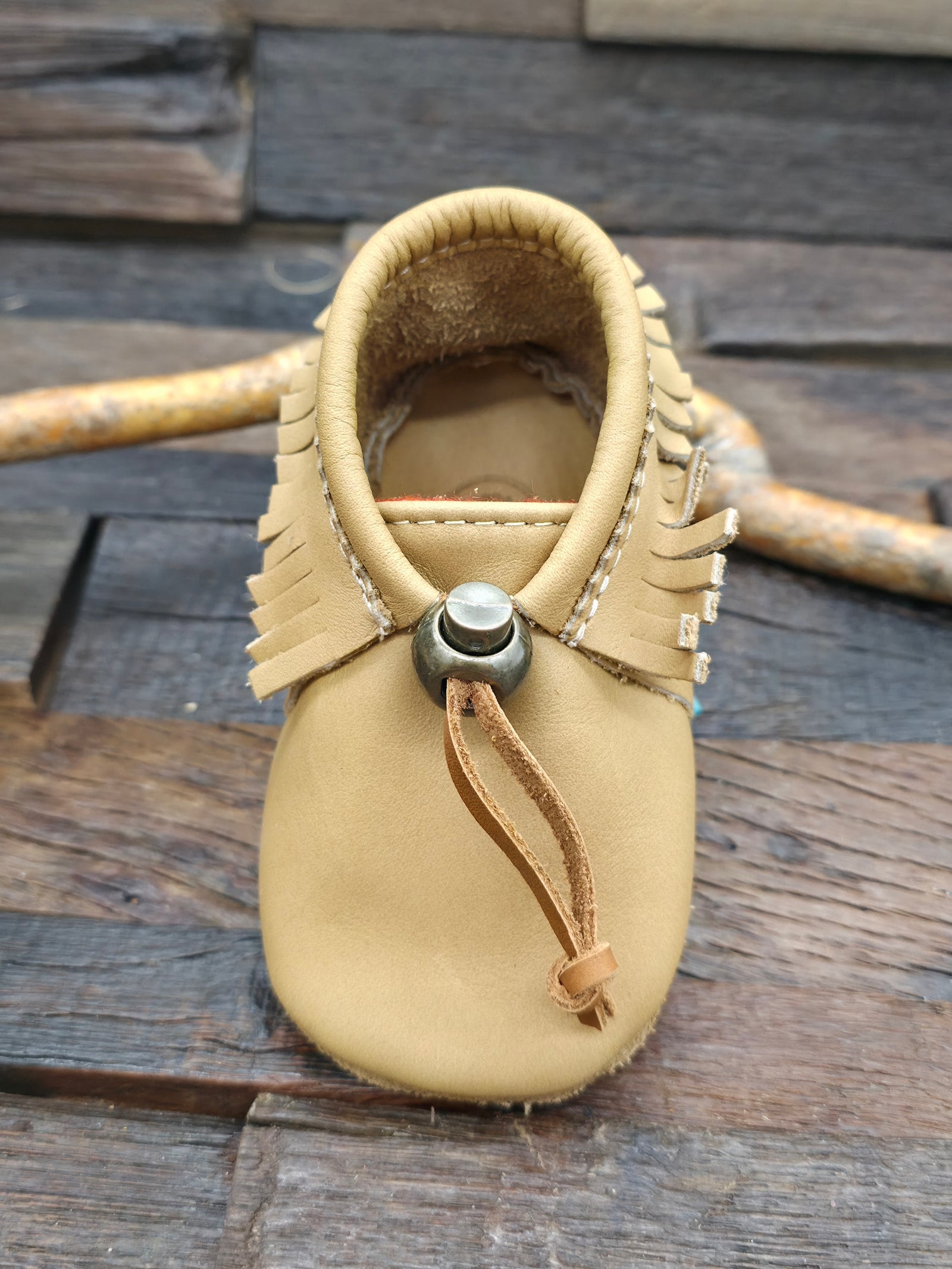 Bastien Children's Brown Fringe Moccasins