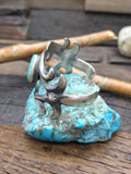 Cast Sterling Silver and Turquoise Cuff - 6 1/2 in. w/Gap
