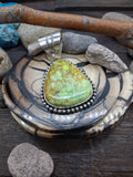 Sterling Silver Nevada Turquoise Pendant by Leonard Platero