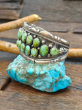 Sterling Silver Sonoran Turquoise Cuff Bracelet by Mark Yazzie - 7 in. with Gap