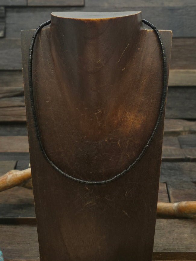 Jet Heishi Choker Necklace - 17 in.