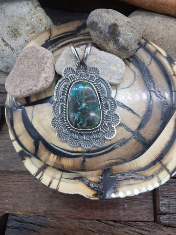 Wild Horse Sterling Silver Kachina Pendant by Ronald Tom