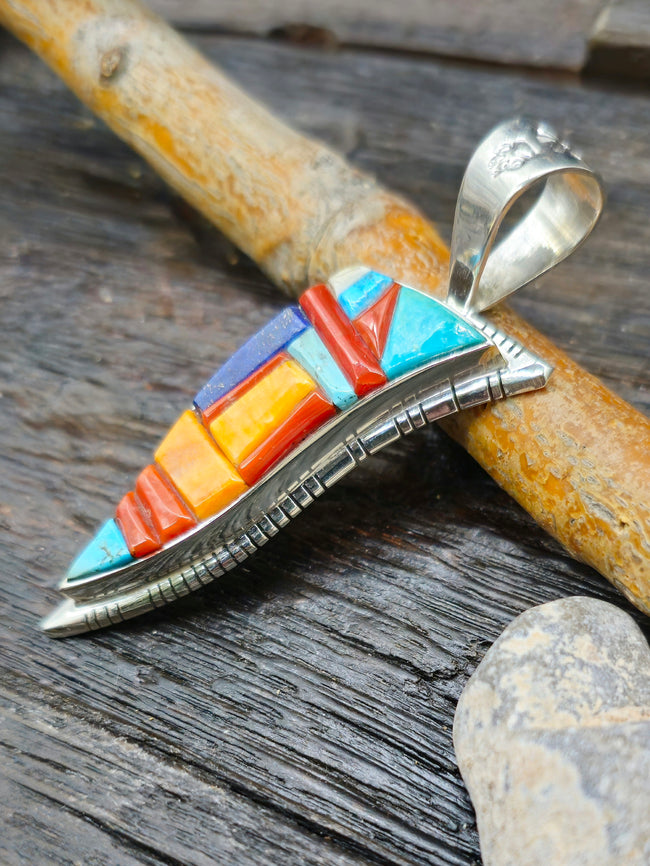 Cobblestone Inlay Pendant by David Tune