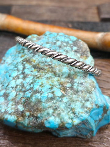 Sterling Silver  Twisted Chain Cuff Bracelet - 6 1/2 in. with Gap