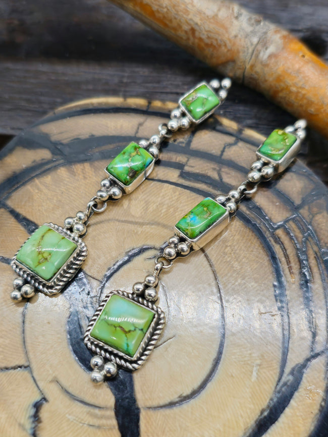 Sterling Silver Sonoran Turquoise Post Earrings by Rosella Paxton