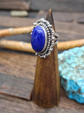 Sterling Silver Lapis Lazuli Ring by Rosella Paxson - Size 6 1/2