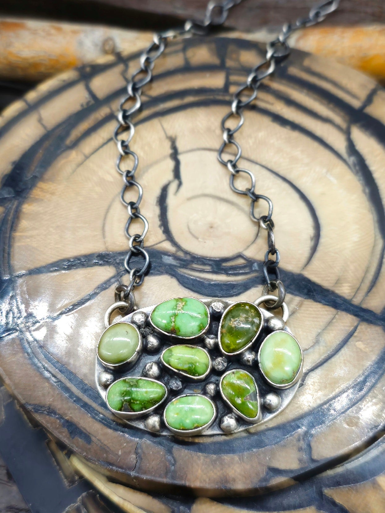 Sonoran Cluster Bar Necklace by Shelia Becenti 18 in.