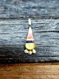 Vintage/Estate Sterling Silver Mini Teardrop Inlay Pendant