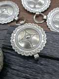 Stamped Nickle Silver Chain Concho Belt - 42 in.
