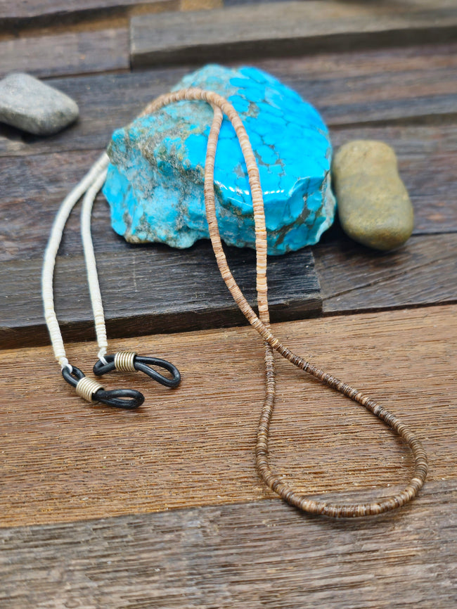 Light to Dark Ombre Heishi Eyeglass Chain by Ramona Bird - 24 in.