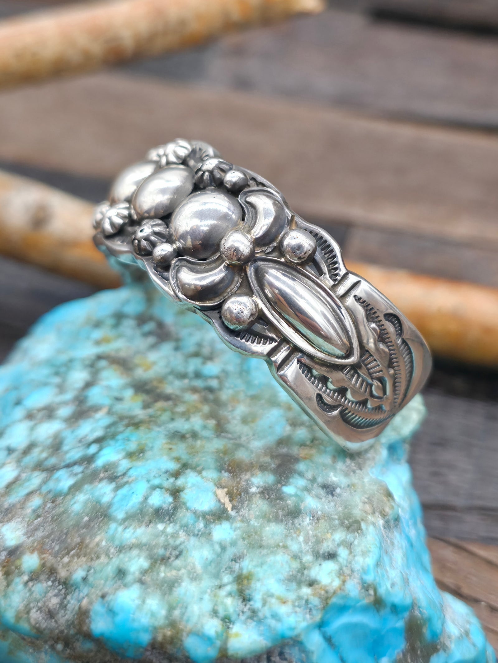 Stamped Sterling Silver Cuff by J. Delgarito - 6 3/4 in. with Gap