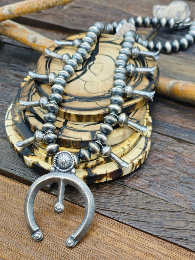 Sterling Silver Squash Blossom Necklace by Preston Haley
