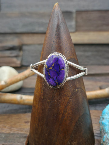 Sterling Silver Lapis Cuff Bracelet by "E" - 6 1/2 in. with Gap