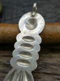Repousse Stamped Sterling Silver Pendant by Edison Smith - 2 1/2 in. by 3/4 in.