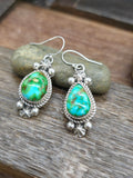 Sonoran Turquoise Sterling Silver Necklace and Earring Set by Rosella Paxton - 24 in.