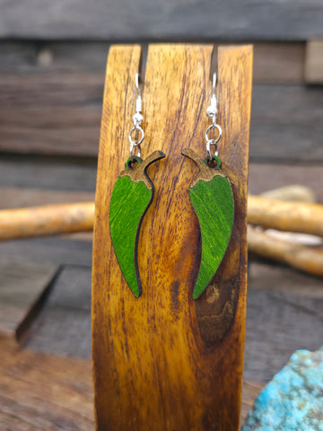 Wooden Balloon Earrings - 3 in. by 1 1/4 in.
