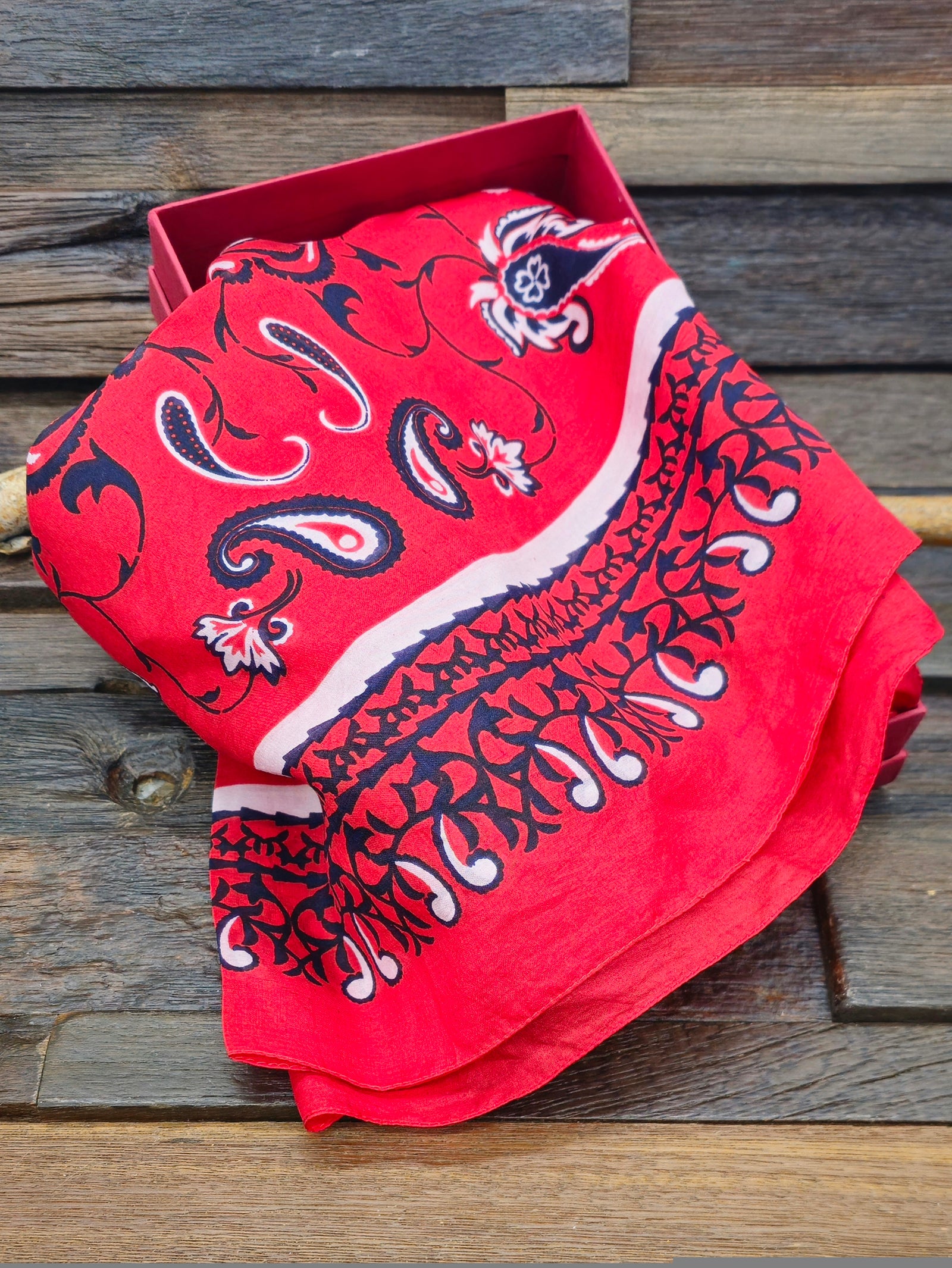 Loyal West Silk Bandana - Red