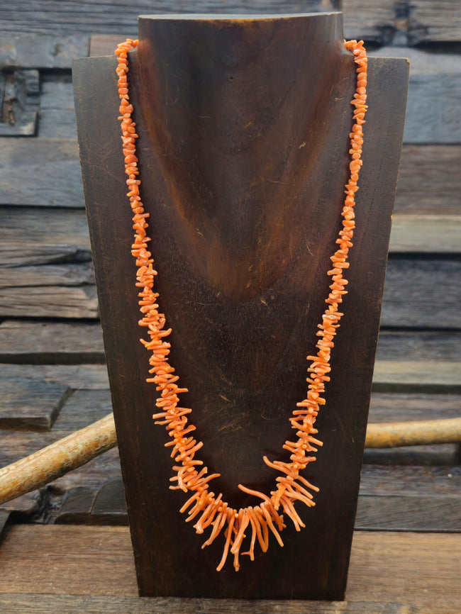 Graduated Branch Coral Necklace by Mel Masquat - 20 in.