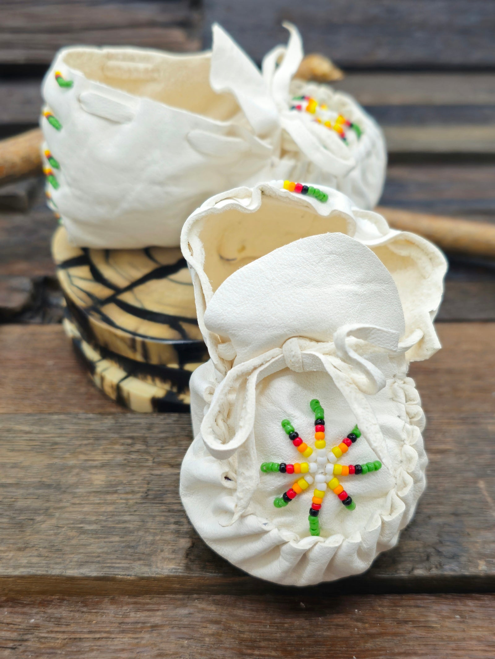 Handmade Infant Moccasins by Felix Ashley