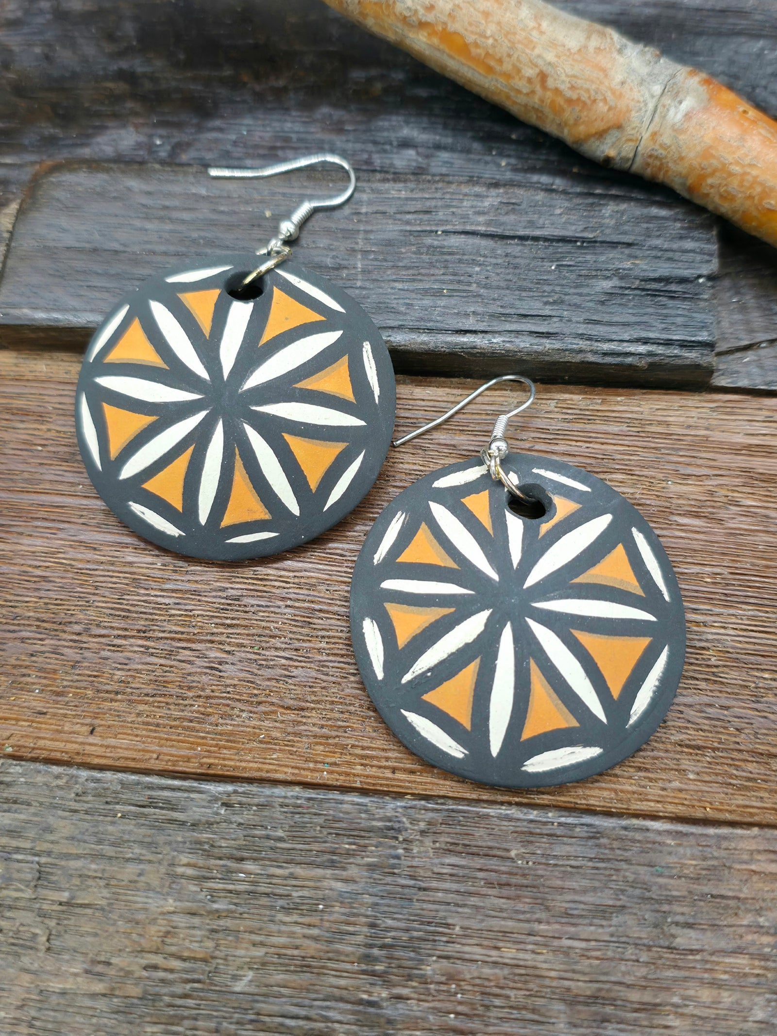 Pottery Dangle Earrings by Mary Garcia