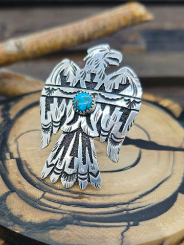 Turquoise Ring by Benny Benally Size 9.5