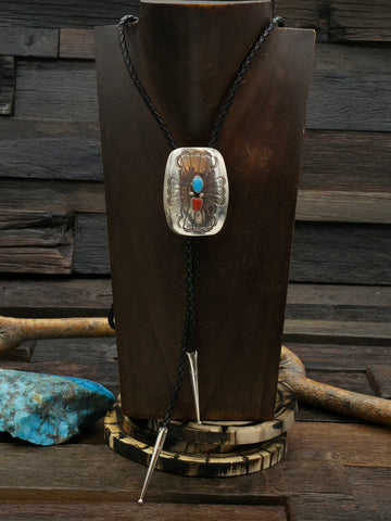 Sterling Silver Horse Head Bolo Tie by Alonso Mariano - 36 in.