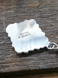 Sterling Silver and Coral Post-Dangle Earrings by Pearlene Spencer