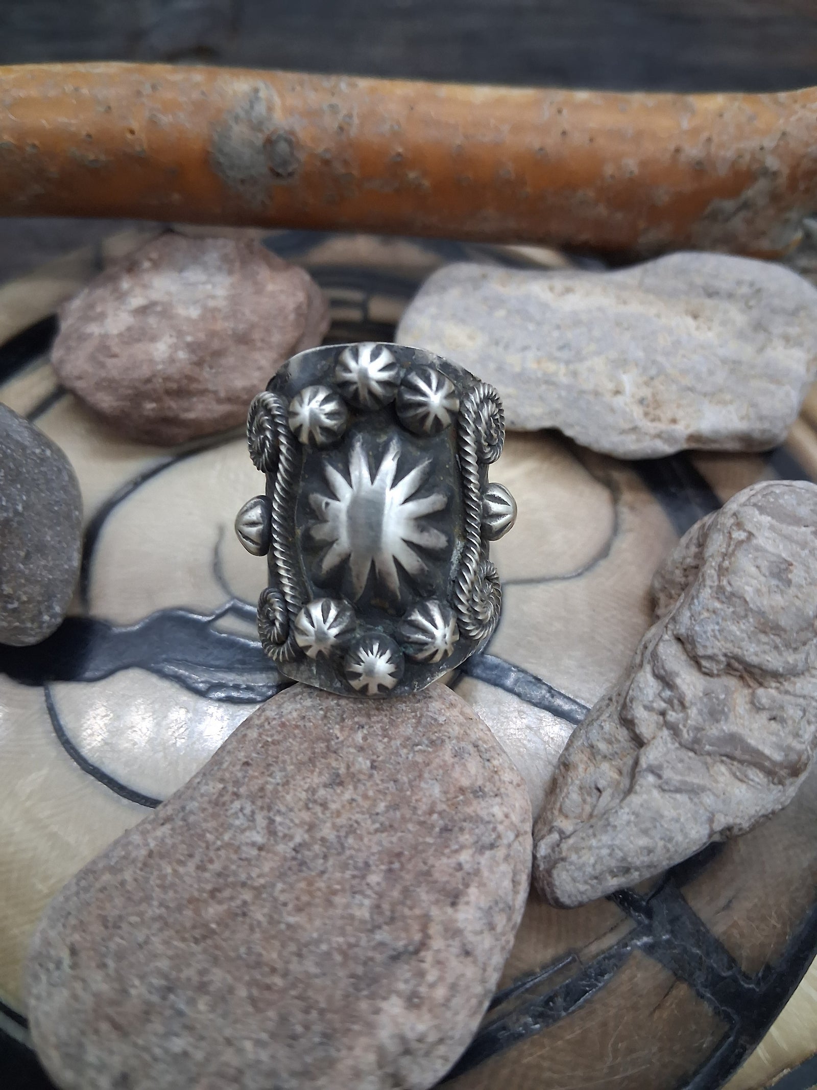 Sterling Silver Starshot Band Ring Size 5 1/2 by Richard Jim