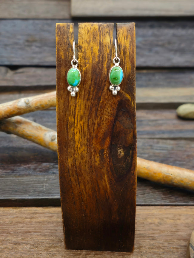 Sterling Silver Sonoran Gold Turquoise Hook Earrings