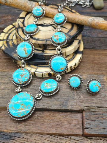 Amber Necklace and Earring Set - 20 in.