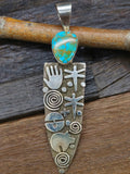 Alex Sanchez Sterling Silver & Turquoise Pendant
