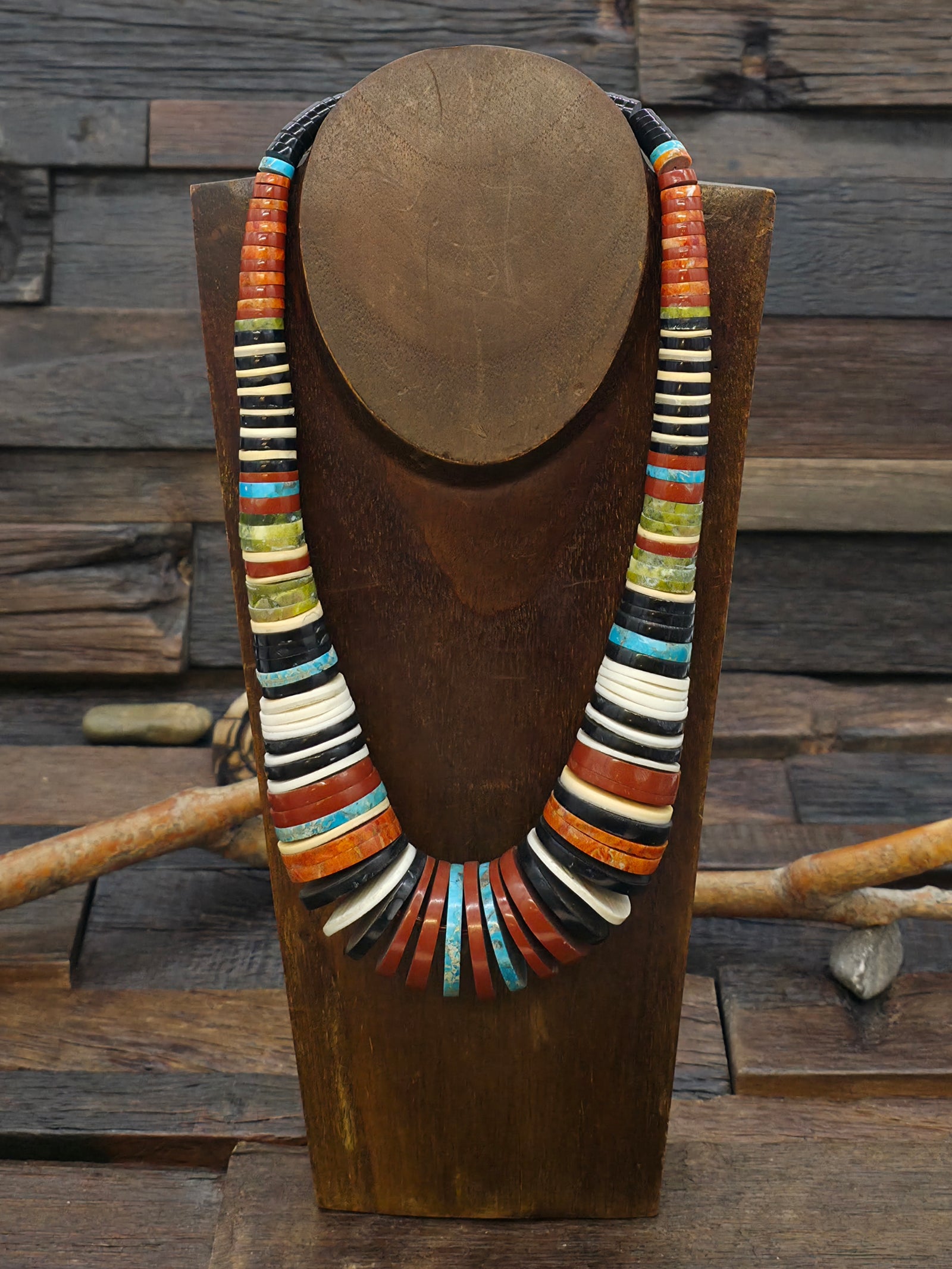 Multi Stone Necklace by Pula Calabaza - 20 in.