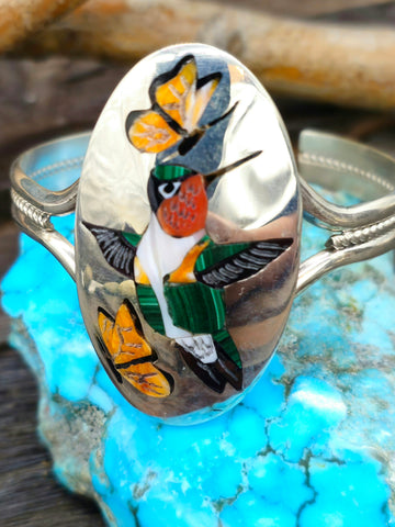 Sterling Silver Sonoran Turquoise Cuff by Shelia Tso - 6 1/2 in.