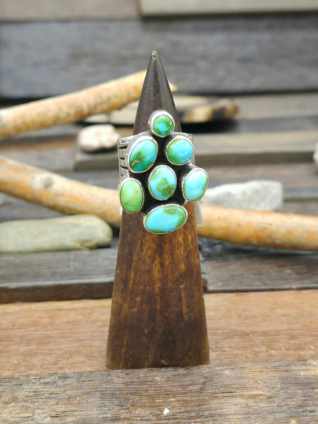 Sterling Silver Sonoran Turquoise Ring - Size 8 1/2
