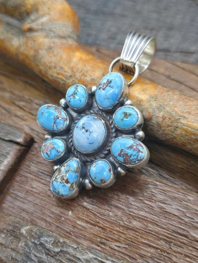 Sterling Silver Golden Hills Cluster Pendant - 2 1/2 in. by 1 1/2 in.