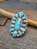 Sterling Silver Golden Hills Cluster Ring by Tiffany and Melvin Jones - Adjustable