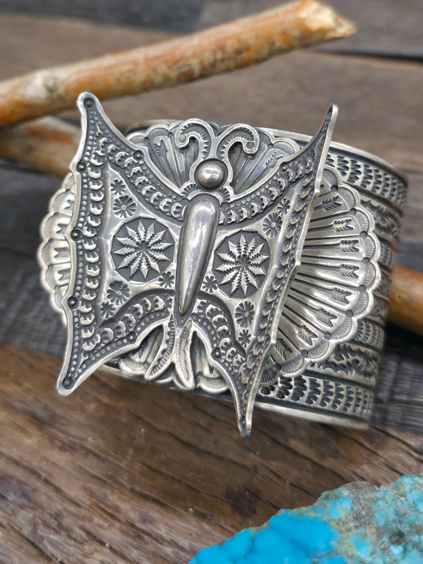 Sterling Silver Butterfly Bracelet by Sunshine Reeves - 6 3/4 in. with Gap