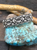 Stamped Sterling Silver Cuff Bracelet by J. Delgarito - 7 in. with Gap