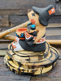 Jemez Storyteller Figurine with Girl, Bowl, and Watermelon by Tim Tosa - 4