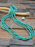 Five Strand Sky Horse Turquoise Bead Necklace - 34 in.