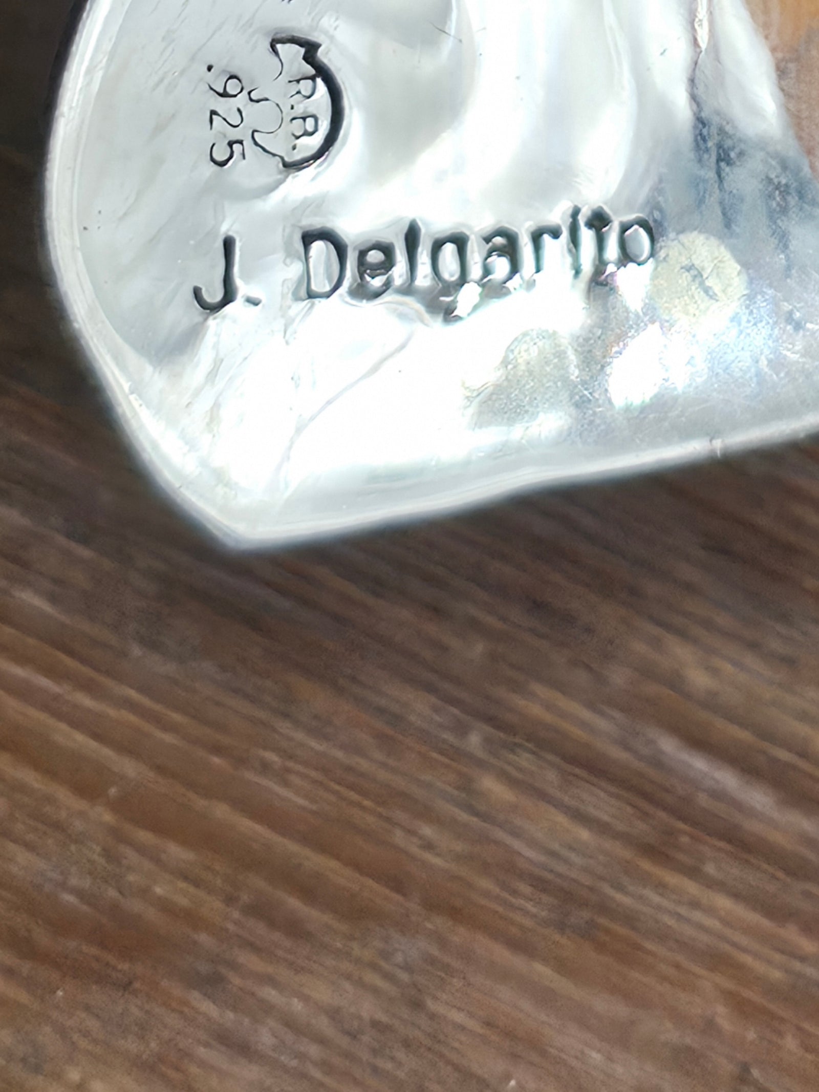 Sterling Silver Bead Horse Pendant Necklace with Sleeping Beauty Turquoise by Jeremy Delgarito - 16 in.