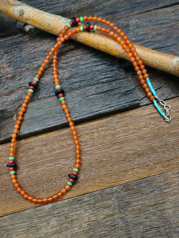Blue Turquoise Nugget Necklace - 16 in.