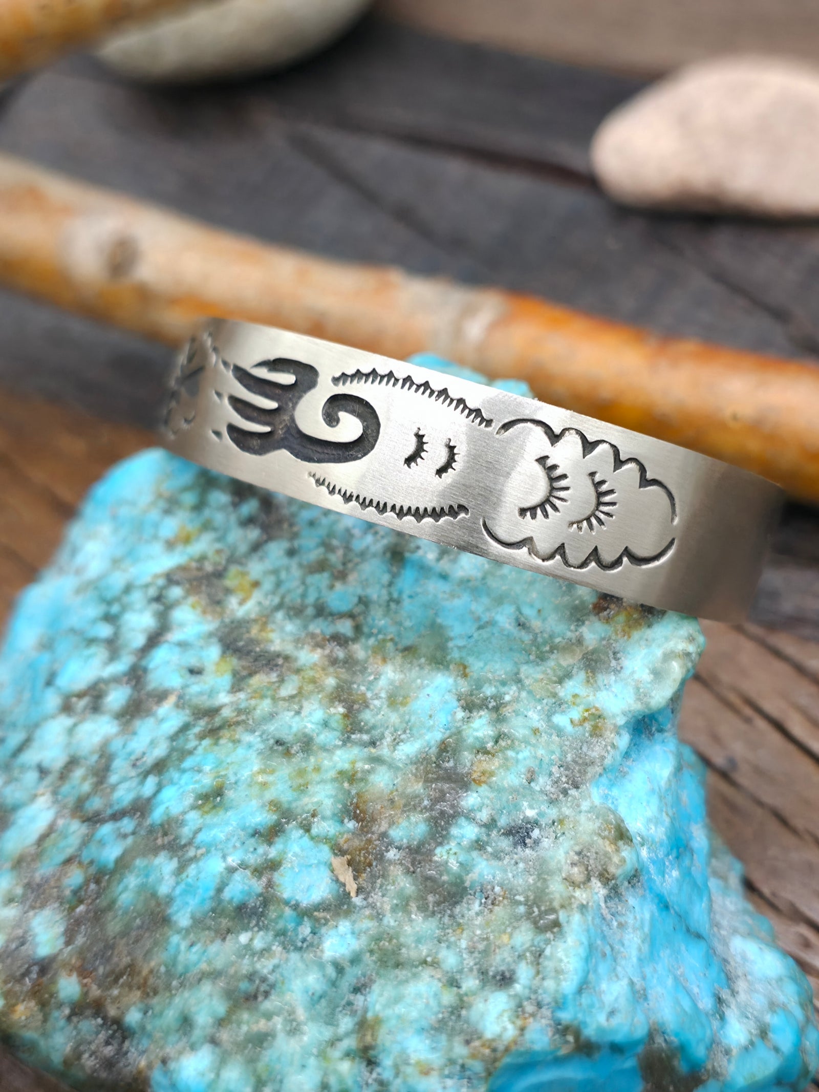Sterling Silver Overlay Cuff Bracelet by Ralph Bia - 7 in. with Gap