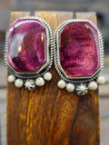 Purple Spiny Oyster Necklace and Earring Set by LaRose Ganadanegro