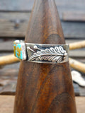 Vintage/Estate Sterling Silver Five Stone Turquoise Cuff - 6 3/4 in