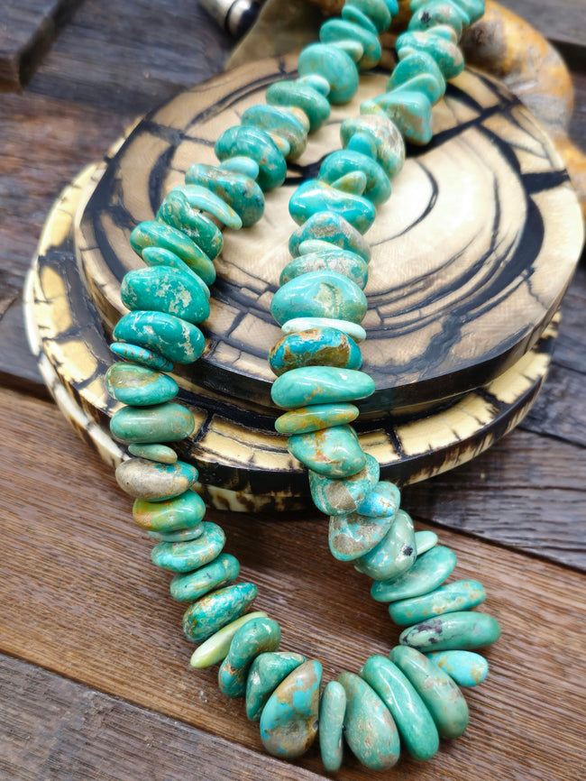 Sky Horse Turquoise Necklace by Fred Archuleta - 26 in